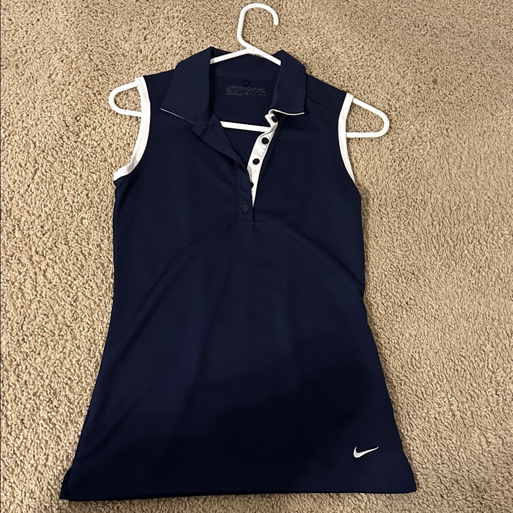 Nike Dark Blue Sleeveless Polo